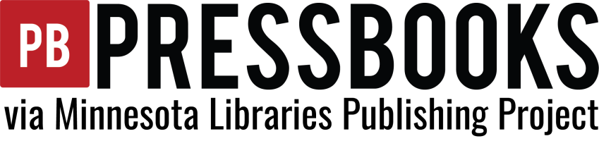 Logo for Pressbooks via Minnesota Libraries Publishing Project