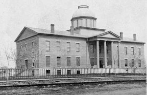 Photograph of Minnesota's first capitol building, ca 1860