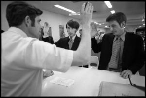 Jack Baker and Michael McConnell applying for marriage license