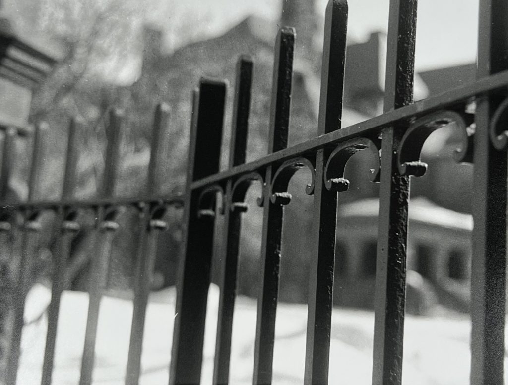 Gate in front of the James J. Hill House on Saint Paul's Sumit Avenue.