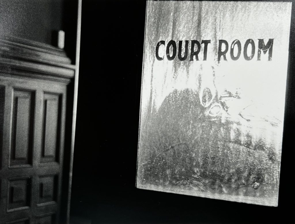 A court room in Saint Paul's Landmark Center that once hosted criminal hearings from the city's 1920s and 1930s gangster era. 2002.