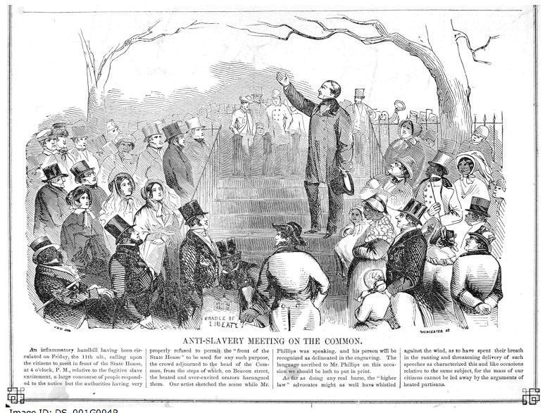 Anti-slavery meeting on the common