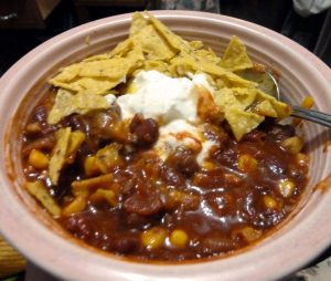 Chili with toppings