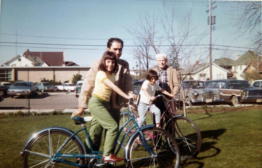 New Schwinn bikes: me, my dad, Diane & Uncle Clay