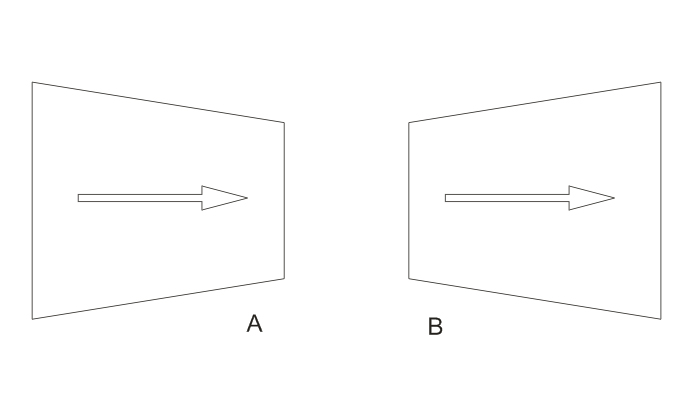 Schematic of a nozzle and diffuser