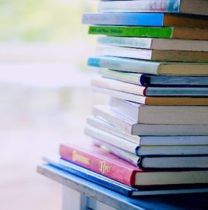 Stack of books.