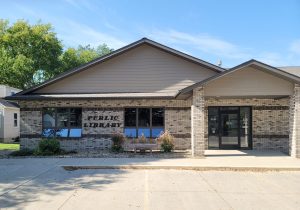 Exterior photo of the Edgerton Public LIbrary