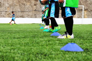 Kids playing soccer