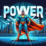 image of Superhero figure with the word POWER above the Superhero