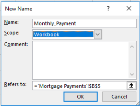 New Name dialog window