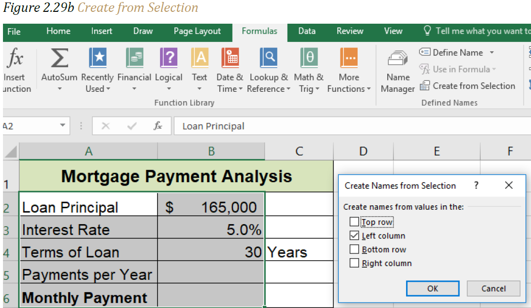 Figure 2.29b “Create from Selection”