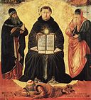 Thomas Aquinas and the Summa Thologica Benozzo Gozzoli [Public domain or Public domain], via Wikimedia Commons
