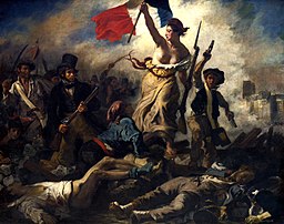 Liberty Leading the People wikidata:Q29530 Description Romantic history painting. Commemorates the French Revolution of 1830 (July Revolution) on 28 July 1830.