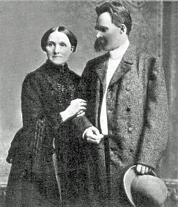 Friedrich Nietzsche and his mother.