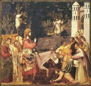 entry into Jerusalem Giotto di Bondone [Public domain], via Wikimedia Commons