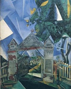 The Cemetery gates, Marc Chagall, "The Cemetery Gates", Marc Chagall (1917) Musée d'art et d'histoire du Judaïsme
