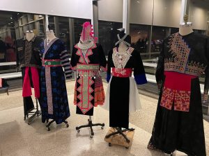 Traditional Hmong attire on display