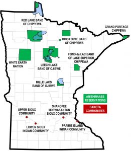 map of MN reservations