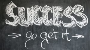 success go get it written on a chalk board