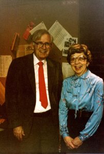 Ruth and Robert Esbjornson at her retirement party.