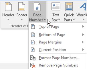 Insert Page Numbers