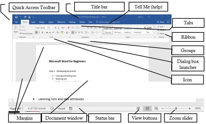 Microsoft Word illustrated