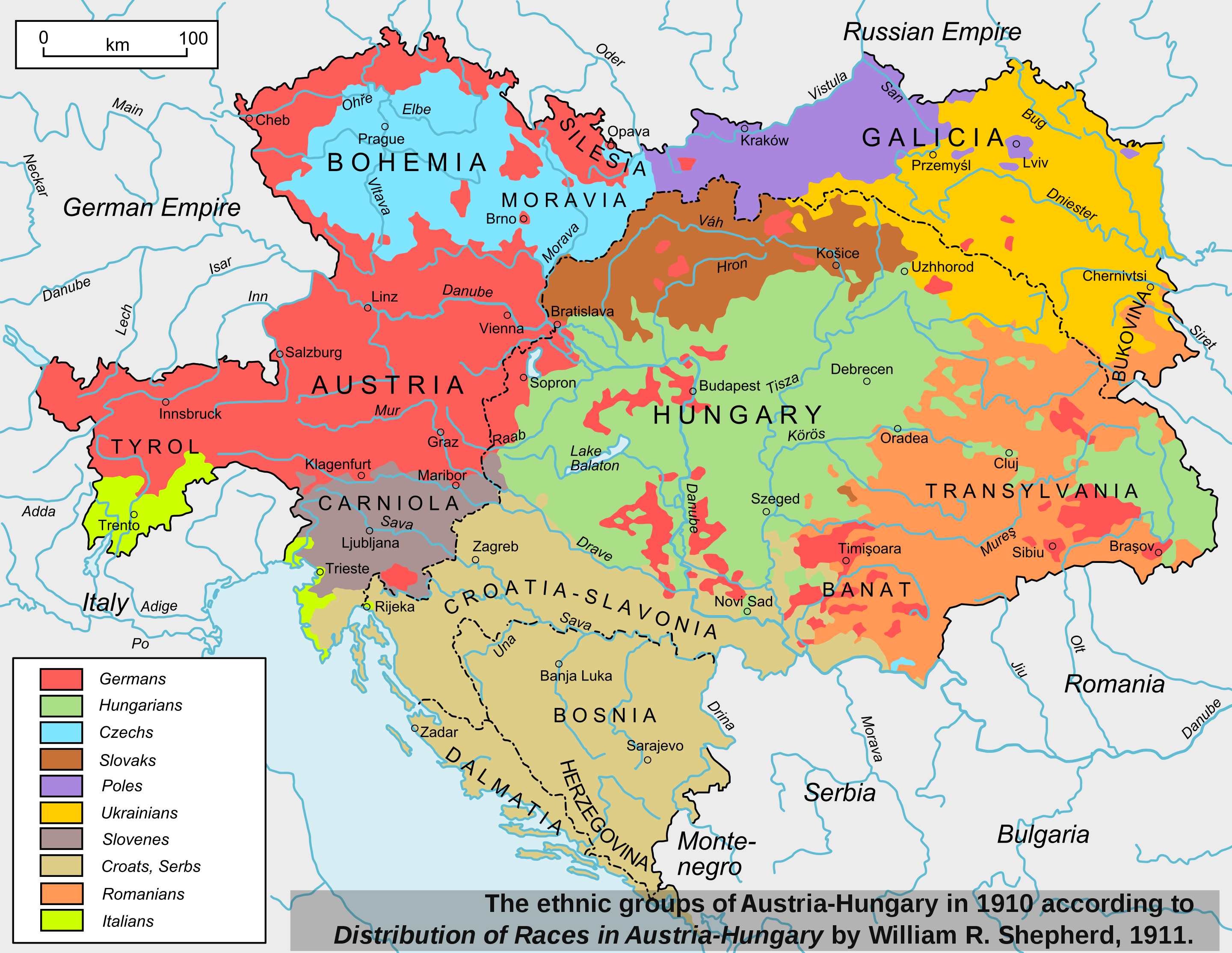 Ethnicities in the Austro-Hungarian Empire