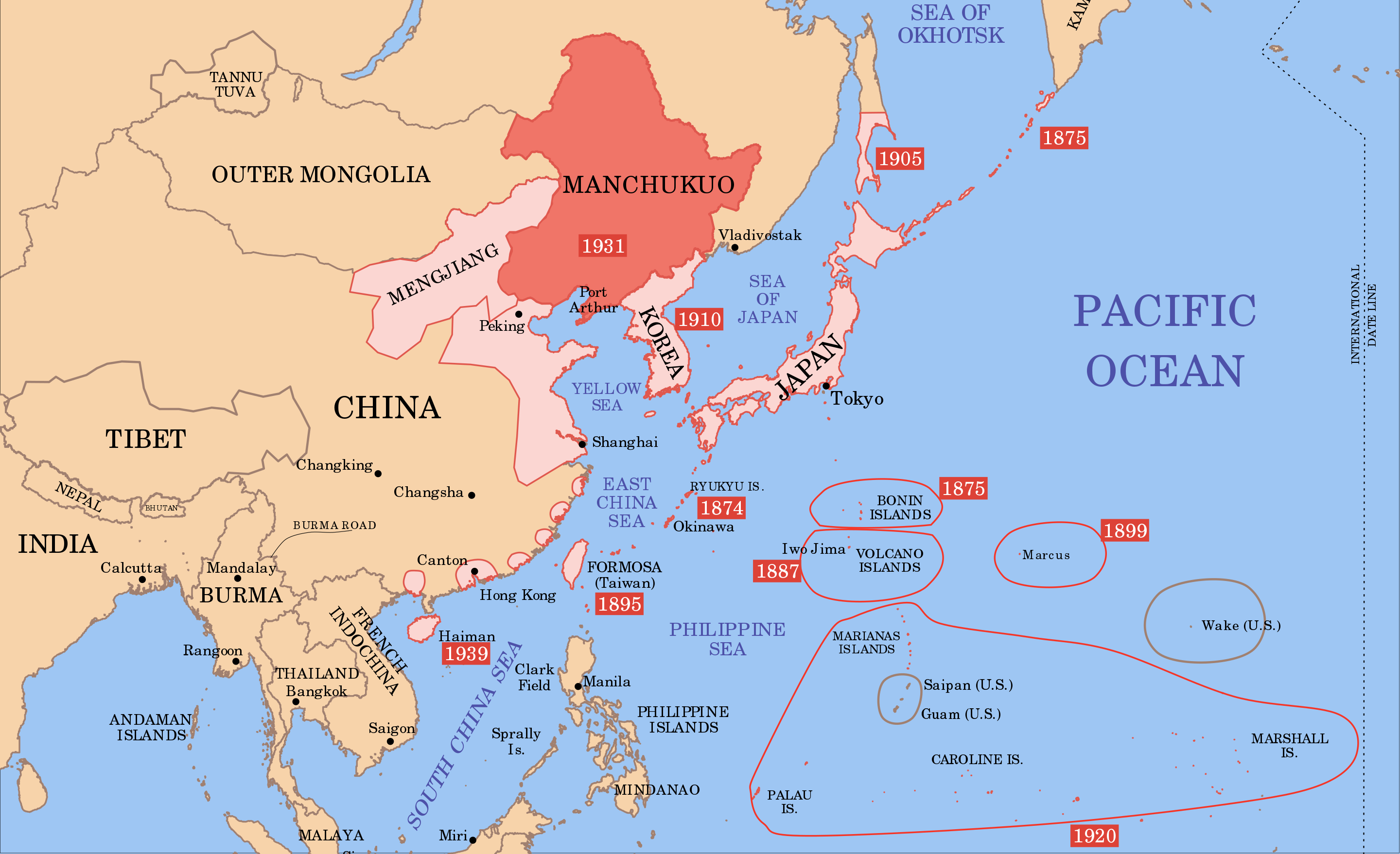 Japanese controlled territory