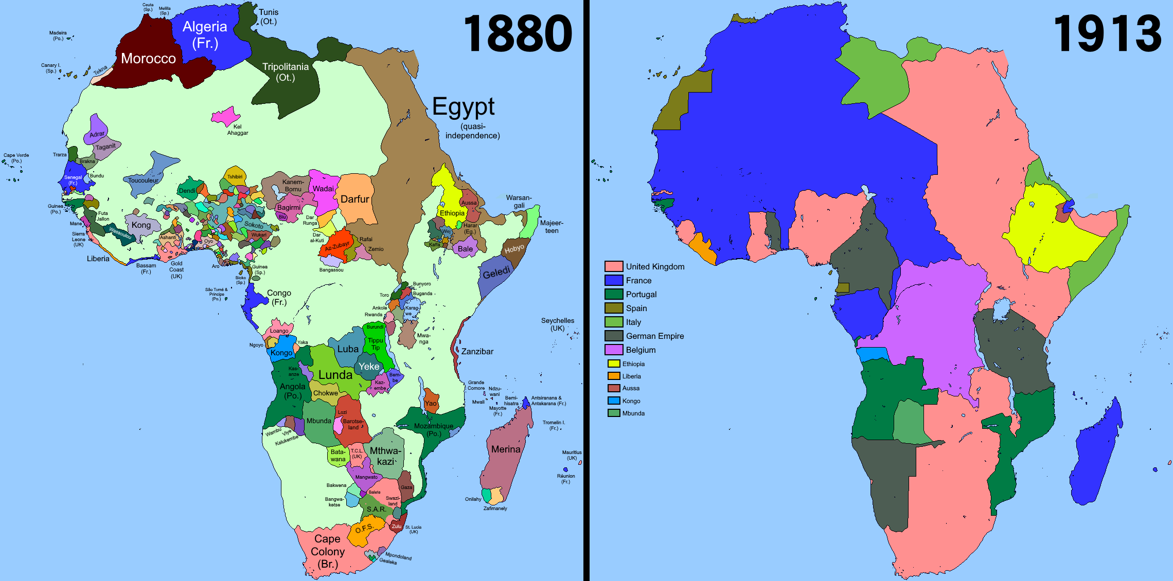 Scramble for Africa map