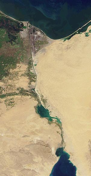 The Suez Canal from space