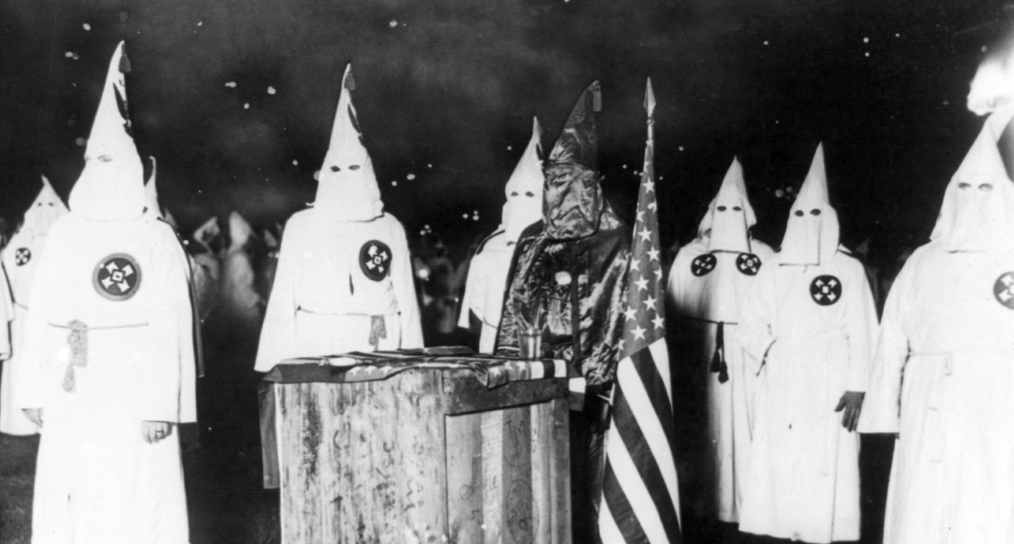 KKK night rally, Chicago, 1920.