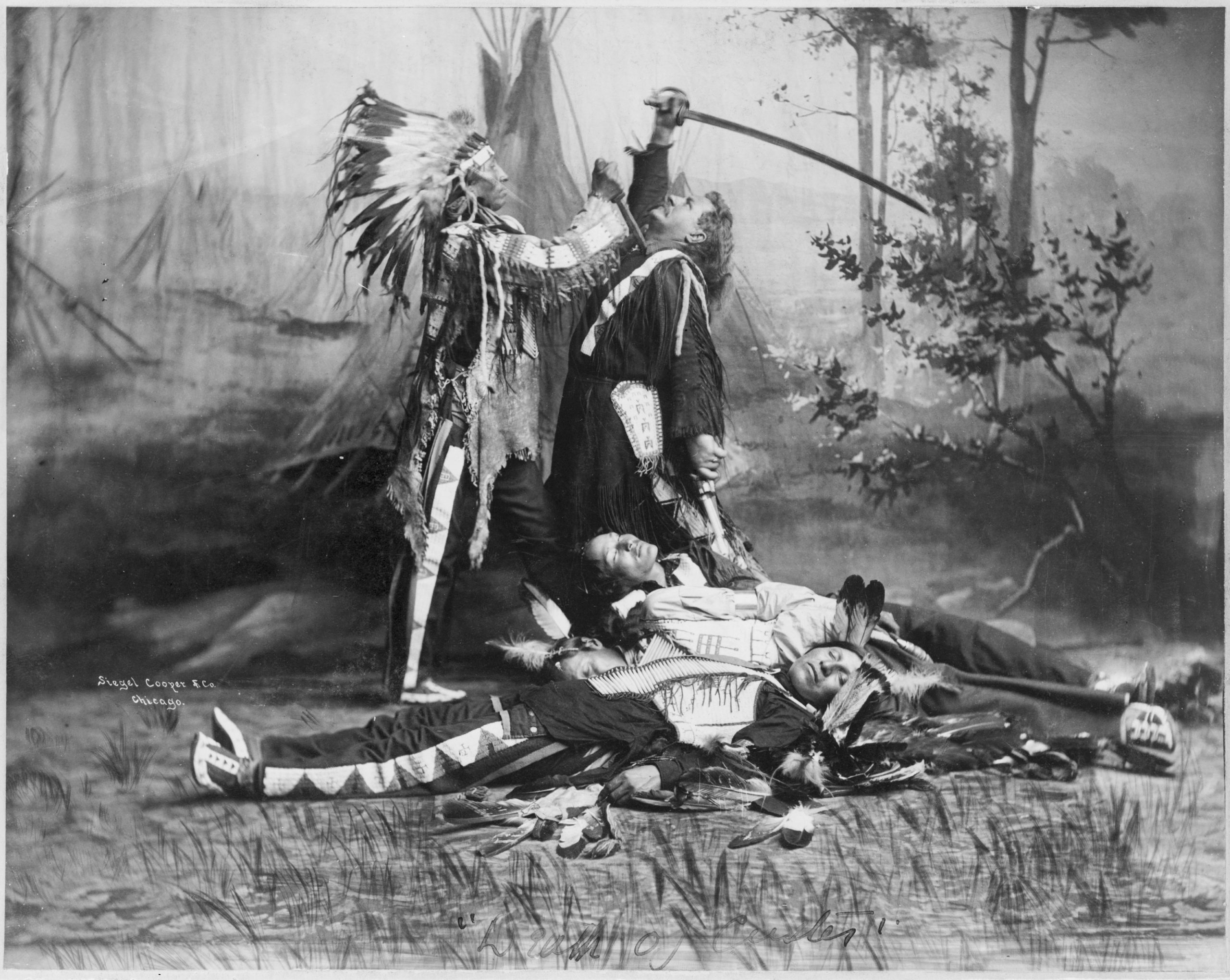 Death of Custer scene by Pawnee Bill's Wild West Show