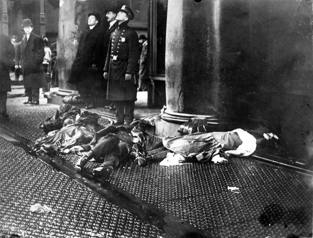 Bodies of Triangle Fire victims, 1911