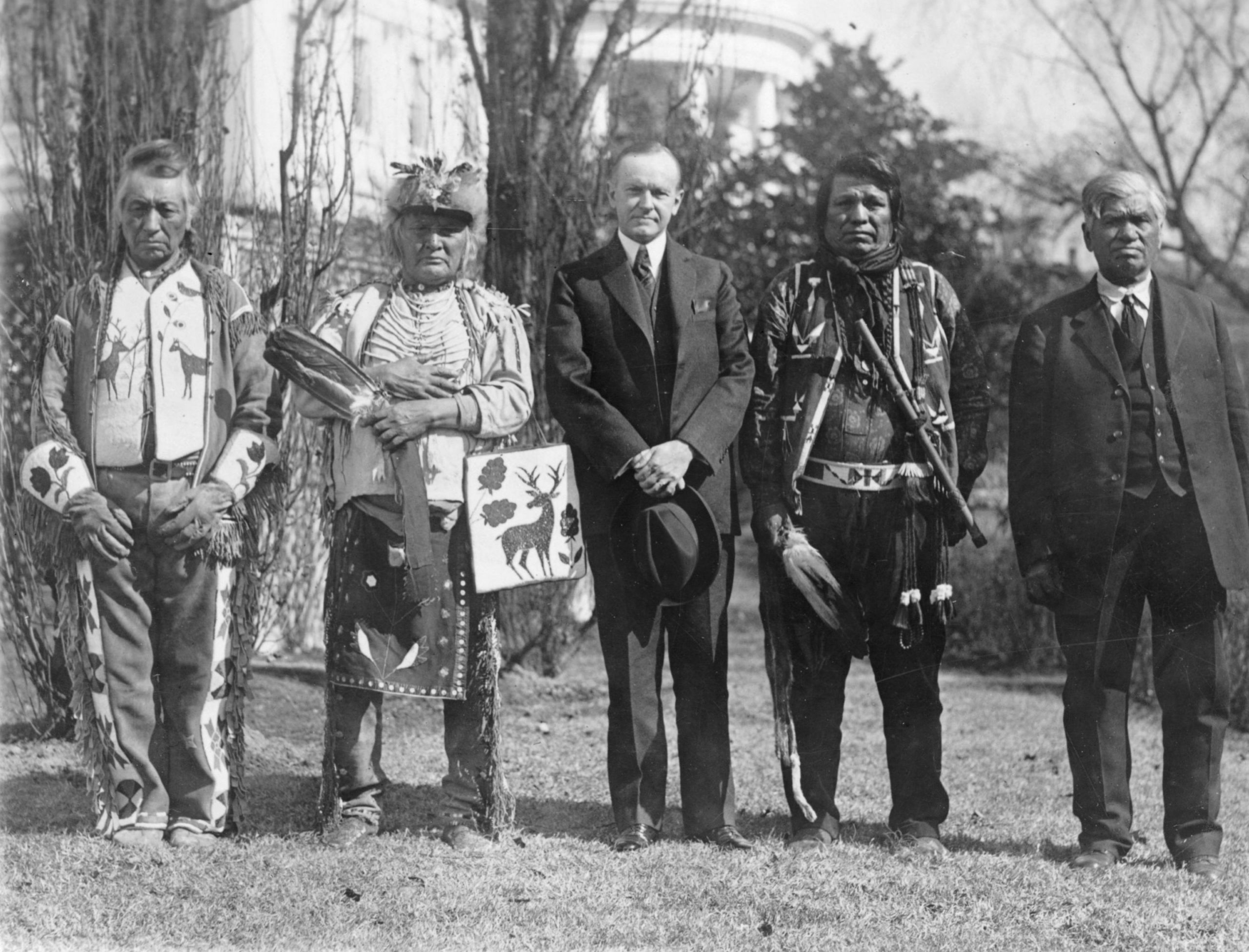 Osage men with Coolidge