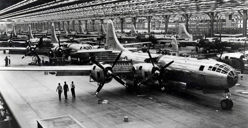 Boeing assembly line