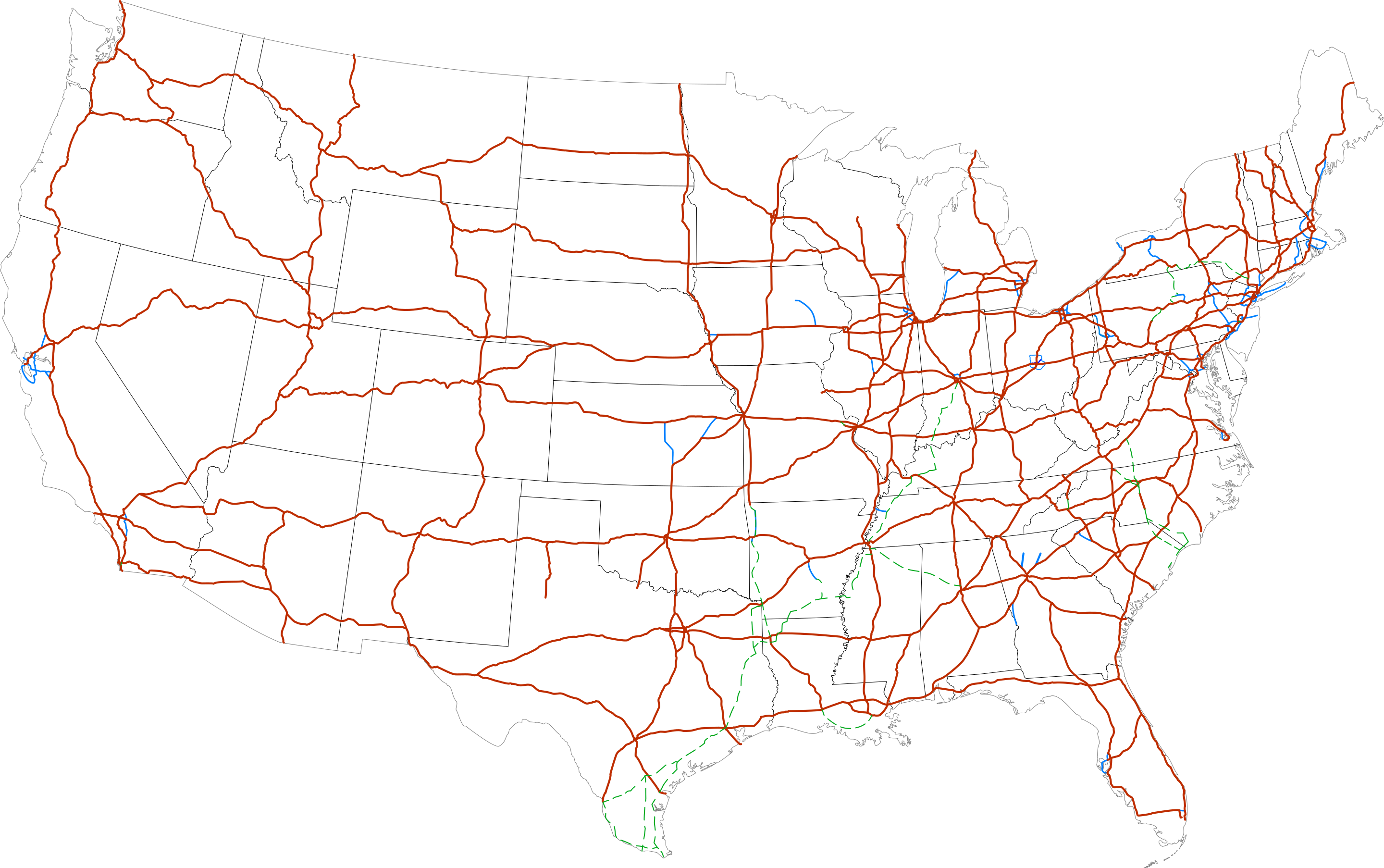 Interstate Highway map