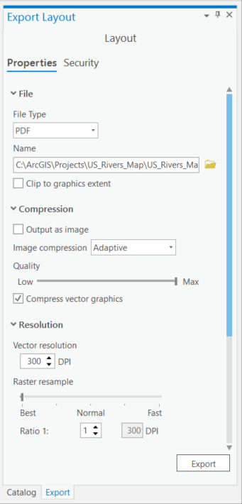 Figure 1.44: Setting PDF export options