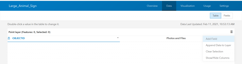 Figure 2.19: Adding a new field to the attribute table