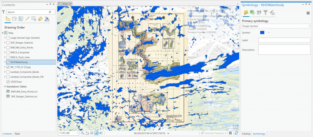 Figure 2.44: The rough-adjusted image with reference feature data added