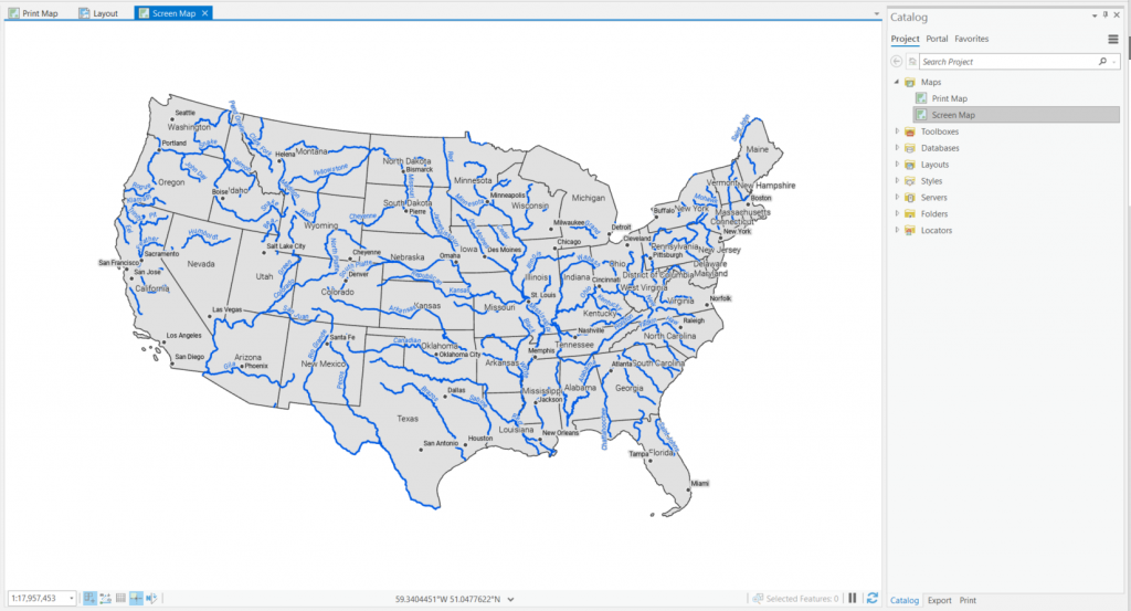 Figure 1.45: Screen map duplicated from the print map