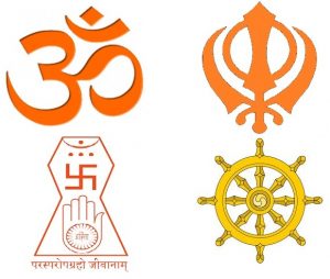 Hinduism,Sikhism,Jainism and Buddhism are major dharmic religions also known as Indian religions