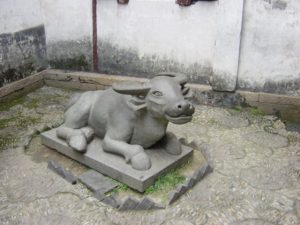 Ox statue in Zhouzhuang Jiangsu China