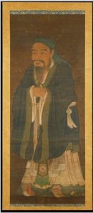 Portrait of Confucius, late 14th century, silk print
