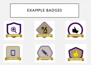 Example Badges for a Game-Based Learning Course